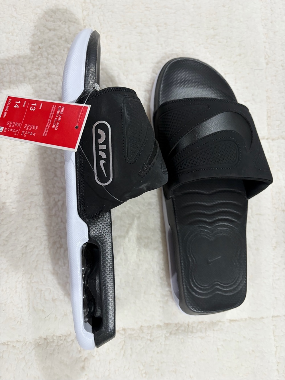 Nike Black and White Men's Slide Sandals